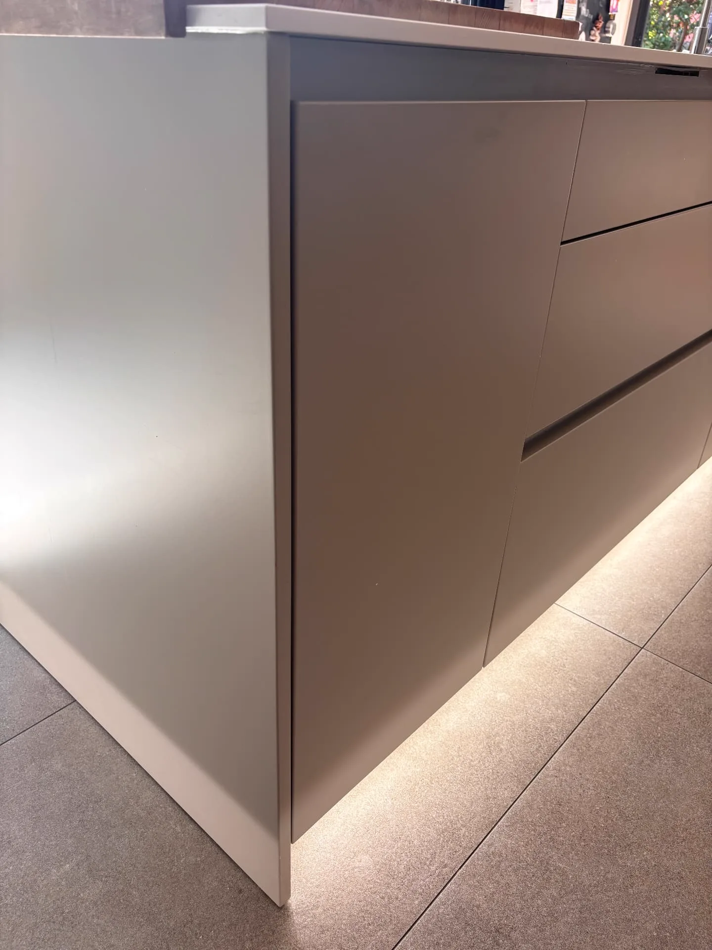 Integrated lighting beneath a bespoke kitchen island — Christina’s Home